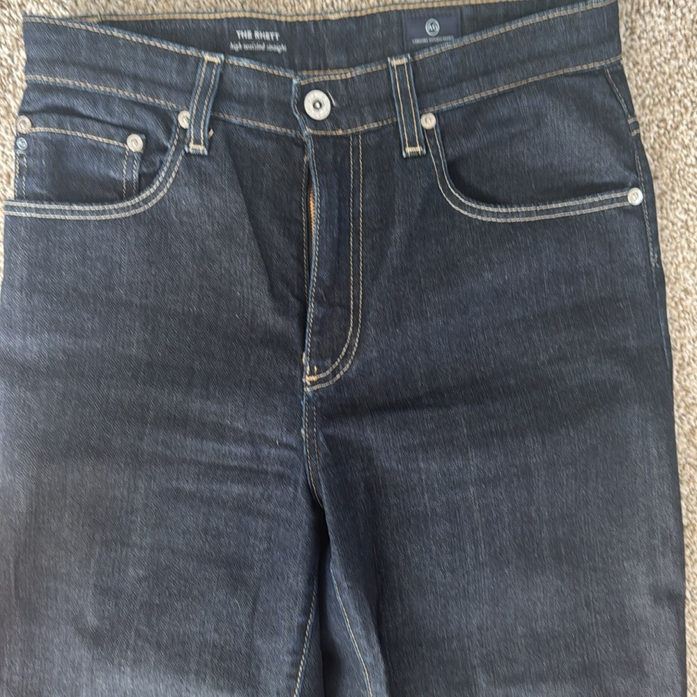 Adriano Goldschmied Dark Blue Cropped  Jeans - Picture 6 of 8